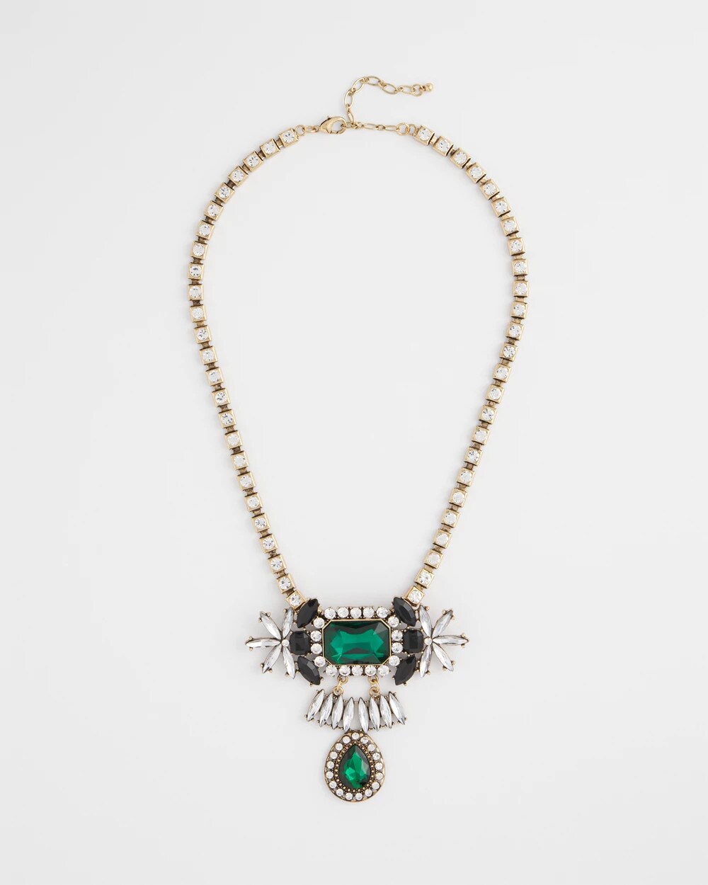 Emerald Green Art Deco Pendant Necklace | Chico's